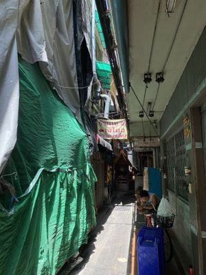 At the end of this alley  at Jay Oh Vegetarian in Bangkok