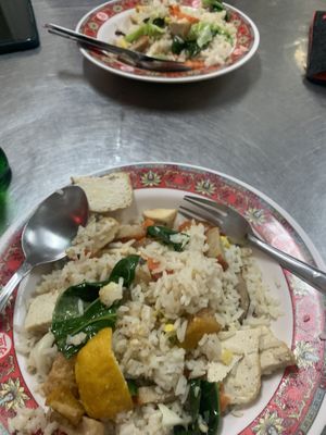 Fried rice with veg and tofu!  at Jay Oh Vegetarian in Bangkok
