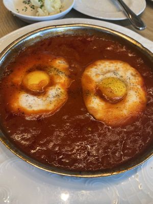 Shakshuka with yo egg  at Benedict in Herzliya