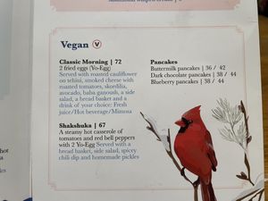 ‘Some’ of the vegan options  at Benedict in Herzliya