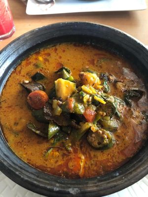 Fufu at Tatale Vegan Restaurant in Accra