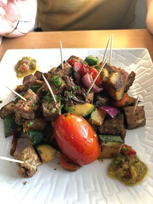 Kebab at Tatale Vegan Restaurant in Accra