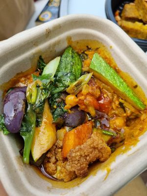 Curry at Tatale Vegan Restaurant in Accra