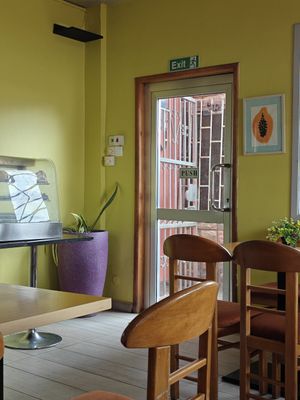 Great deco at Tatale Vegan Restaurant in Accra