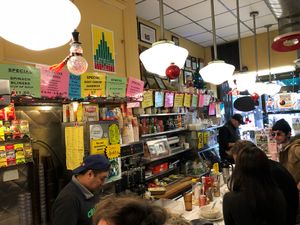 inside at B and H Dairy Vegetarian Restaurant in New York City