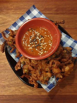 Onion Pakora $8.00 at Baba Hawker in Brunswick
