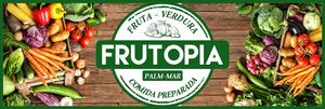 Street sign at Frutopia Palm Mar in Tenerife