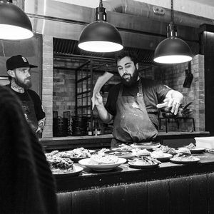 Head Chef cooking up a storm  at 640 EAST in Brighton