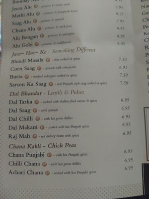 Menu 2 at Archana in Belfast