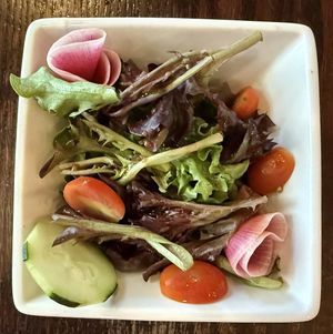 Specially made vegan balsamic vinegar dressing    at Antonella's Italian Ristorante in Fayetteville