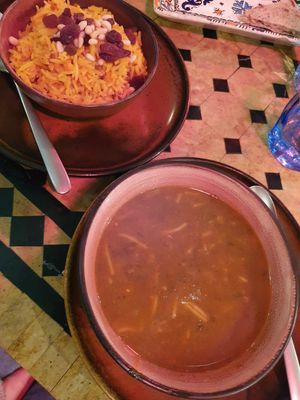 Harira and curcuma rice at Casa Qurtubah in Cordoba