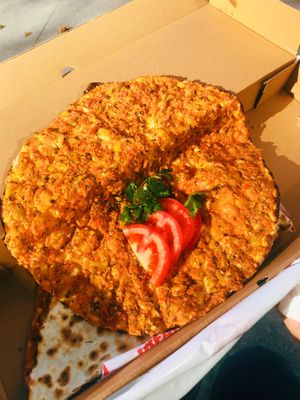 Vegan lahmacun  at Irfan Usta in Istanbul