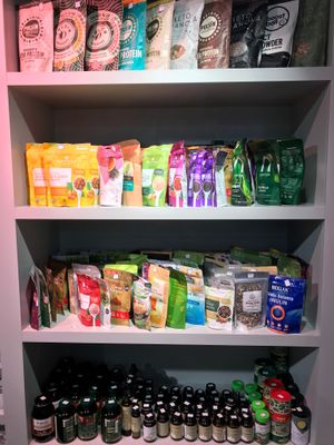 Vegan products at Baronesha in Tirana