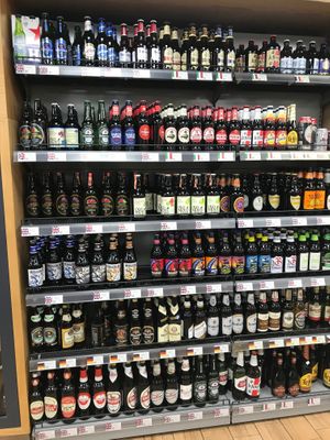 Beer section at Baronesha in Tirana