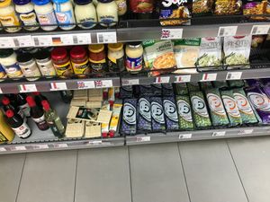 Asian noodle section at Baronesha in Tirana