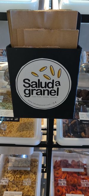 Sign at Salud a Granel in Tijuana