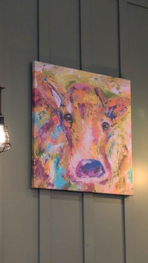 Moo! Cow wall decor at First Watch in Jacksonville