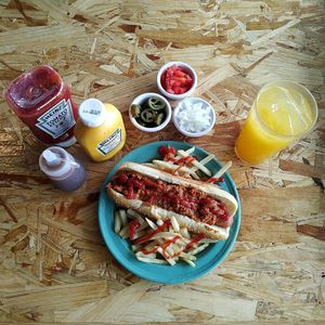 Chilidog Combo!  at La Garnacha Azul in Monterrey