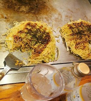 Veganized Hiroshima Style Okonomiyaki at Teppei in Hiroshima