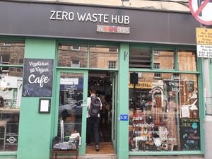 Front of the store at Zero Waste Hub in Edinburgh