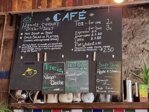 vegan options on the menu at Zero Waste Hub in Edinburgh