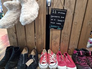 Second-hand shoes at Zero Waste Hub in Edinburgh