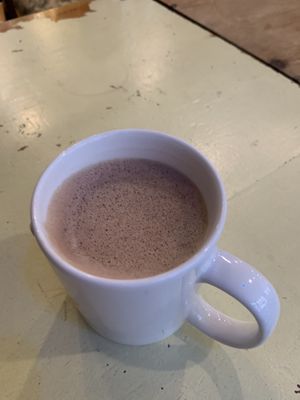 Hot chocolate  at Zero Waste Hub in Edinburgh