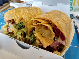 Falafel wrap at Beatnic - Lexington Ave in New York City