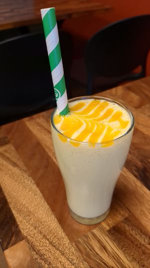 Vegan mango lassi ($7.50) at Simply Vegan 'n' Veg in Pooraka