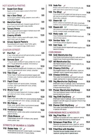 Menu at Simply Vegan 'n' Veg in Pooraka