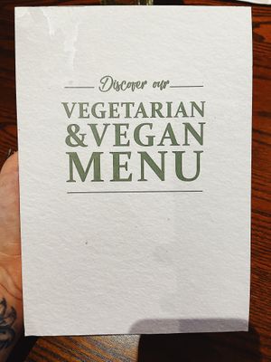 Separate menu on table at West Port Hotel in Linlithgow