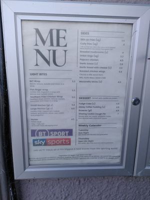 Menu 1 at Tap and Spile in Bangor