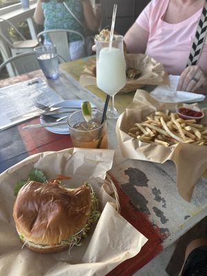 Taro burger!!  at The Cabana Bar & Grill in Koloa