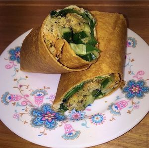 Falafel and hummus wrap  at Zen by the Sea in Margate