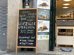 sign  at Brotgefuehle in Leipzig