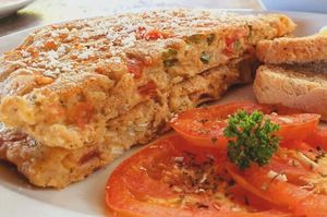 Omelette vegano! 😍 at Barca de Oro in Las Penitas