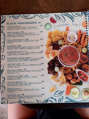 Veggi foods at Barca de Oro in Las Penitas