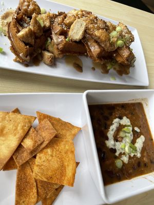Chili and Chik’n & Waffles  at Lifestyle Cafe in Columbus