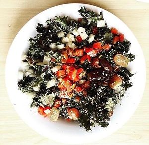 Kale salad at Lifestyle Cafe in Columbus