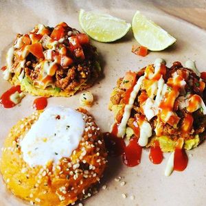 Taco toast at Lifestyle Cafe in Columbus