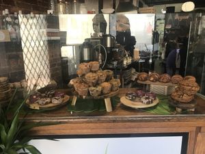 Beautiful display of pastries  at Lifestyle Cafe in Columbus