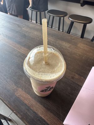 Nutty Smoothie (sub whey for vegan protein powder & subtract collagen)  at MSP - Joe & The Juice - T1 in St Paul