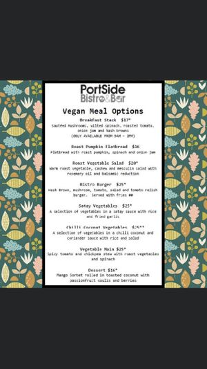 Menu  at Portside in Westport