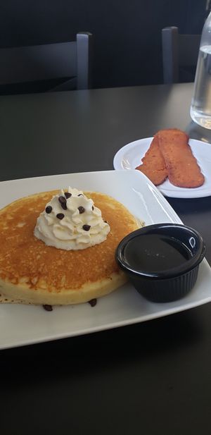 One Chic-chip pancake $9 + side of fakin', $3 at 4th & State in Columbus
