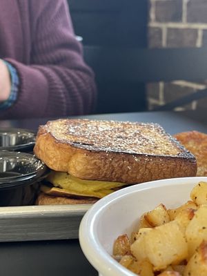 French toast brekkie sammy   at 4th & State in Columbus