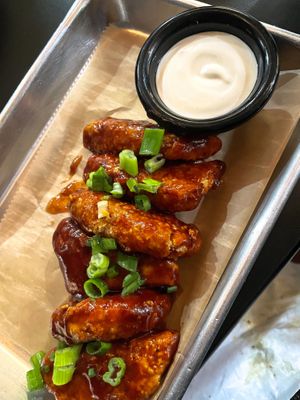 Barbecue chick’n pretendies   at 4th & State in Columbus