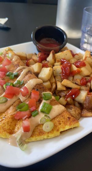 Soy chorizo omelet'  at 4th & State in Columbus