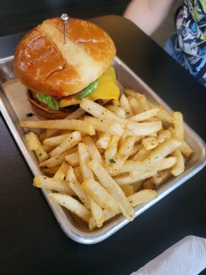 Junior burger at 4th & State in Columbus