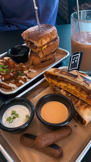 Breakfast sandwich and French toast sandwich. To dieee for  at 4th & State in Columbus