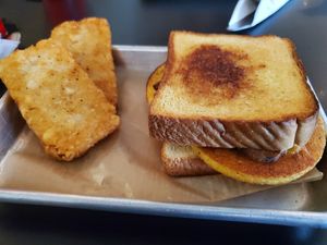 Breakfast Sammie on Texas toast. at 4th & State in Columbus